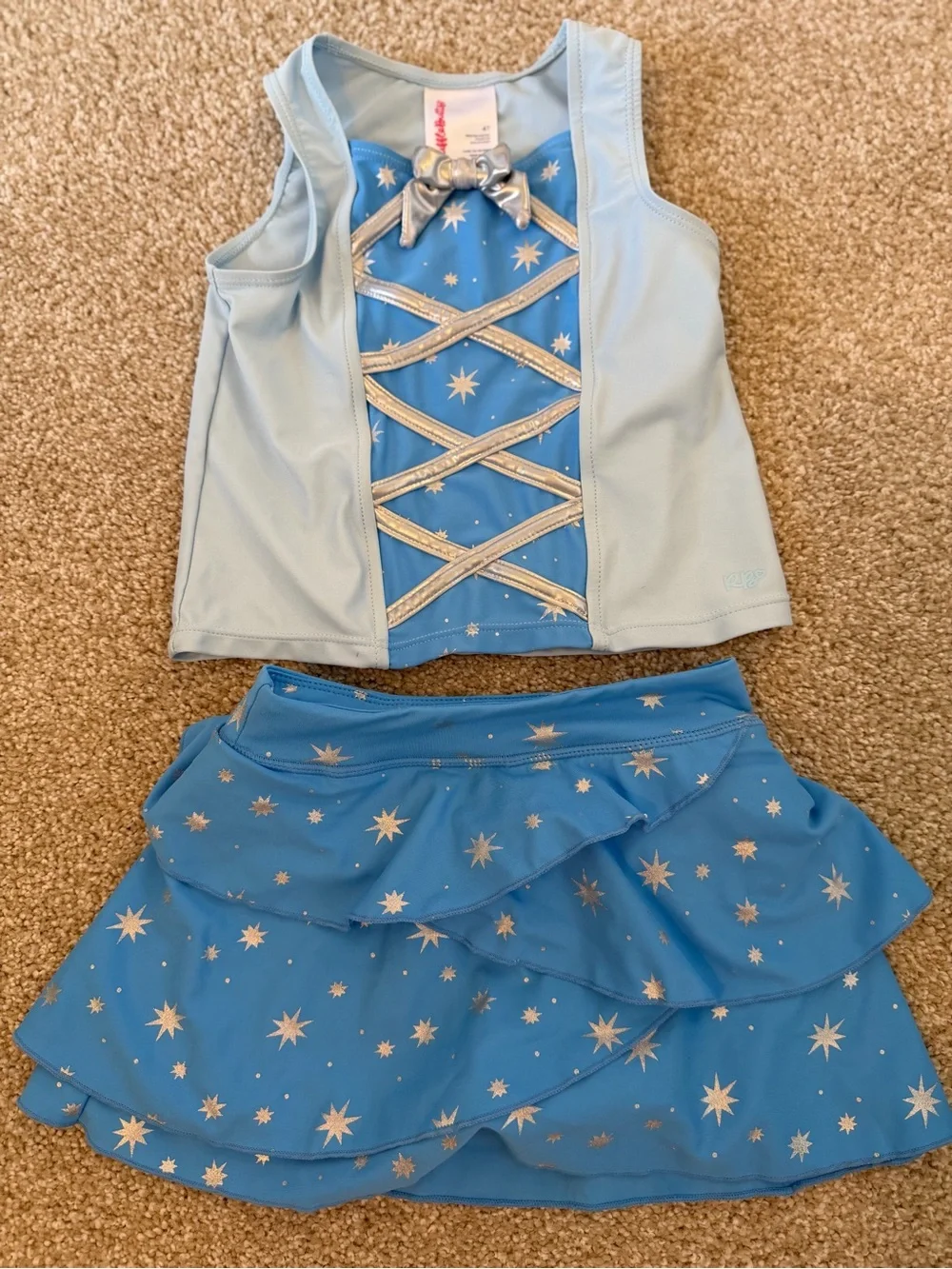 Ruffle Butts Light Blue Star Dance active Set